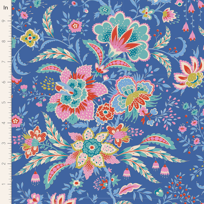 Tilda Bloomsville Late Bloomer Sapphire Yardage – the-surgeon's-knots